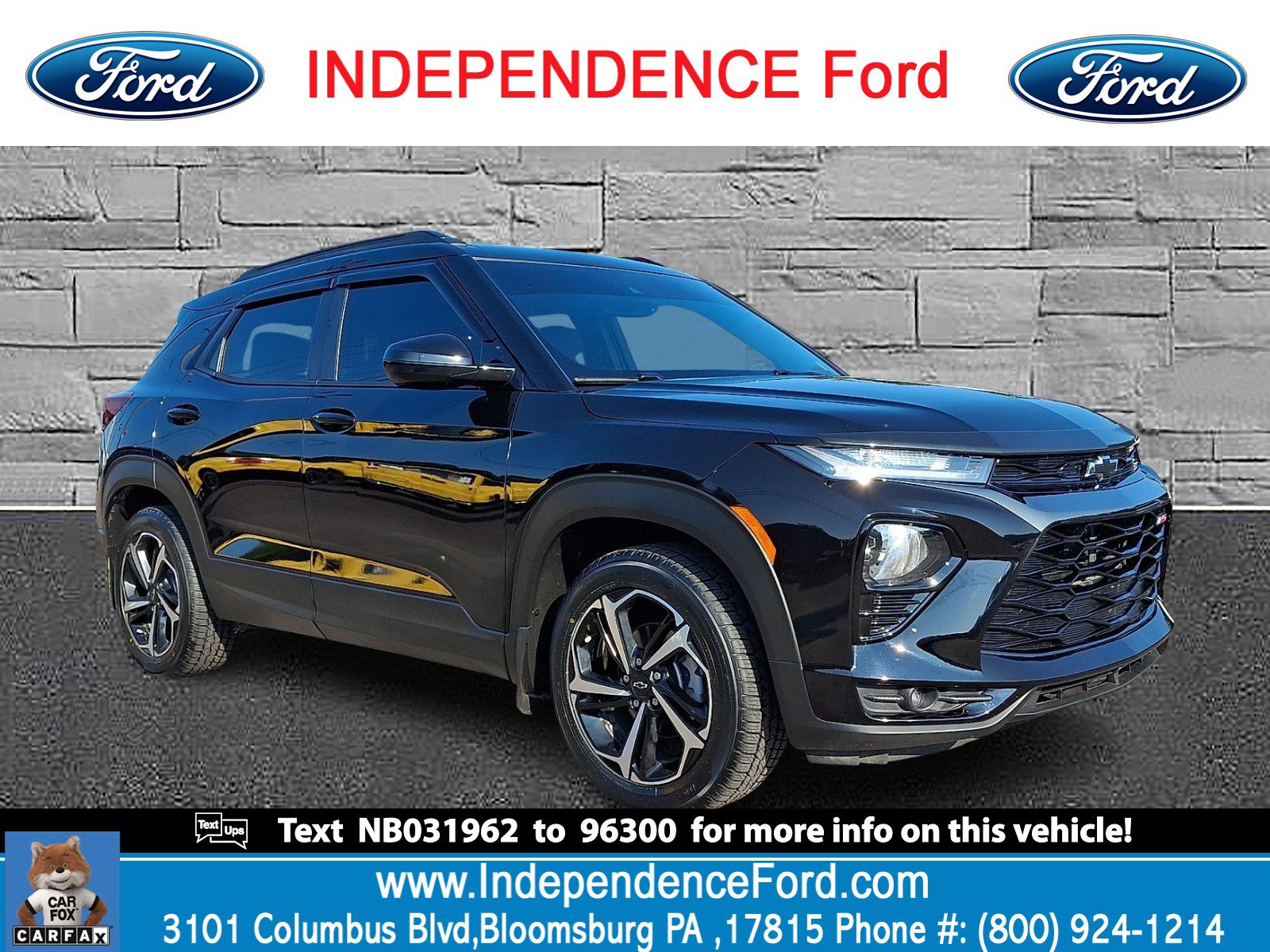 Used 2022 Chevrolet TrailBlazer RS w/ Sun and Liftgate Package
