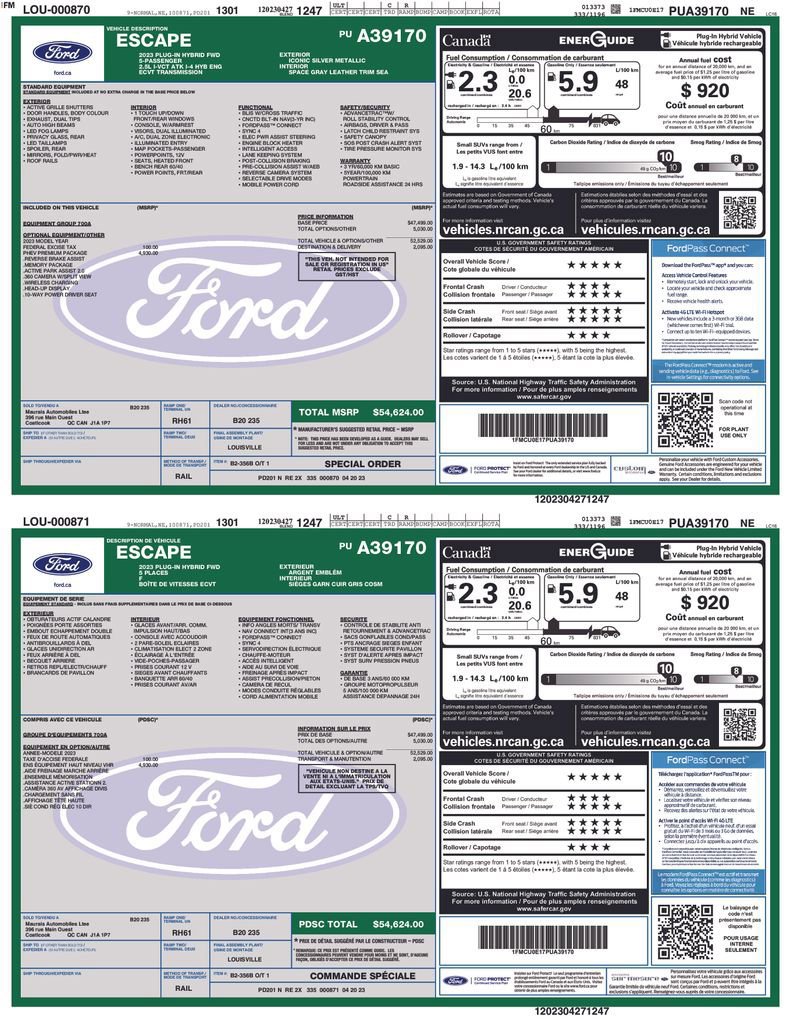Certified 2023 Ford Escape SE w/ PHEV Premium Package image 29