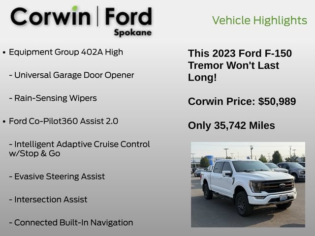 Certified 2023 Ford F150 Tremor w/ Equipment Group 402A High AWD/4WD image 13