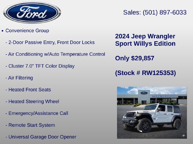 Used 2024 Jeep Wrangler Unlimited Sport AWD/4WD image 6