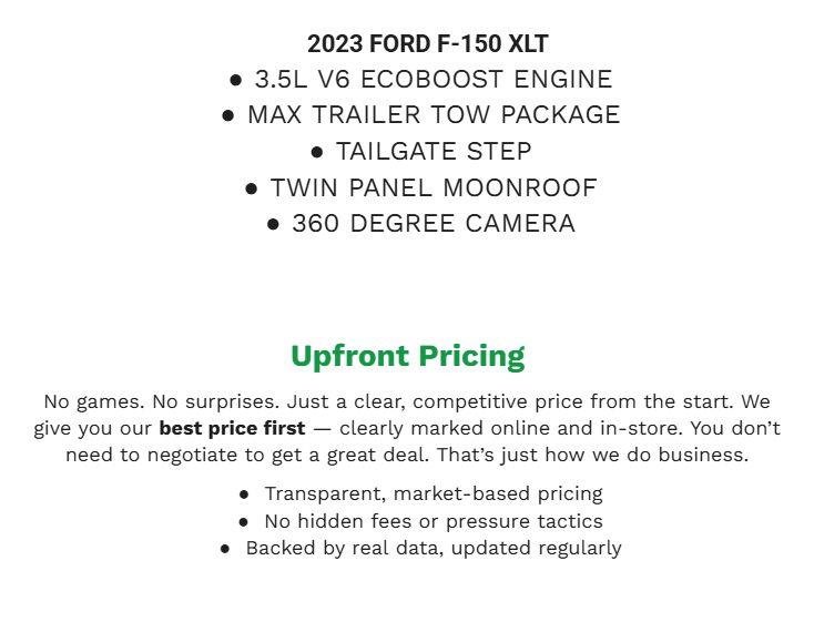 Certified 2023 Ford F150 XLT w/ Equipment Group 302A High AWD/4WD image 2