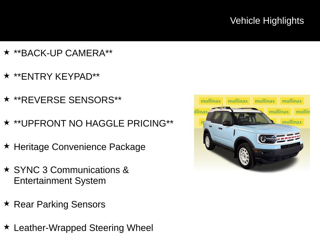 Certified 2023 Ford Bronco Sport Heritage w/ Heritage Convenience Package AWD/4WD image 13