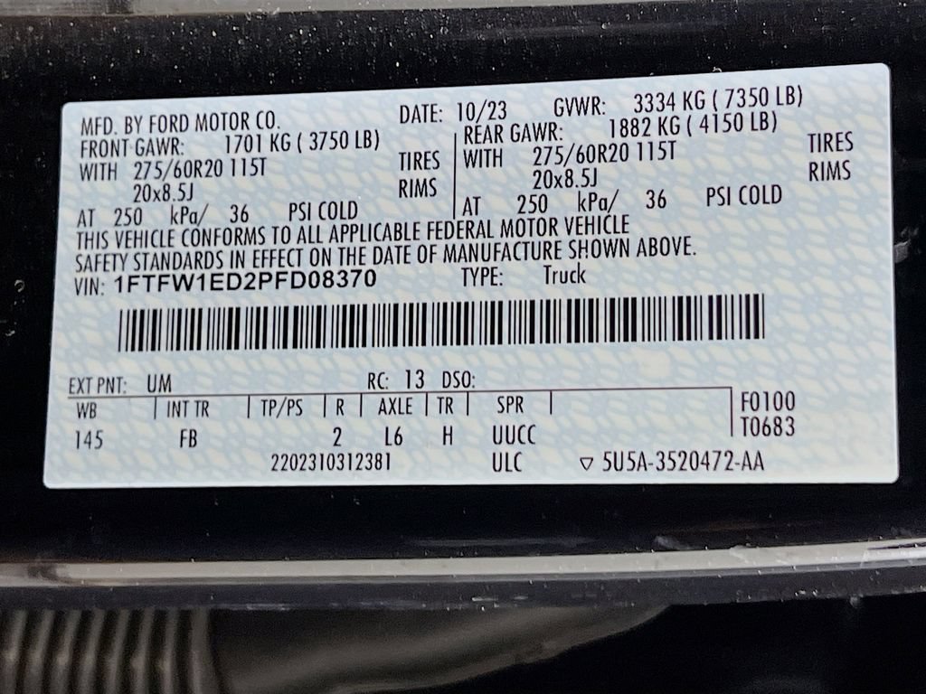 Certified 2023 Ford F150 XLT w/ Equipment Group 302A High AWD/4WD image 36