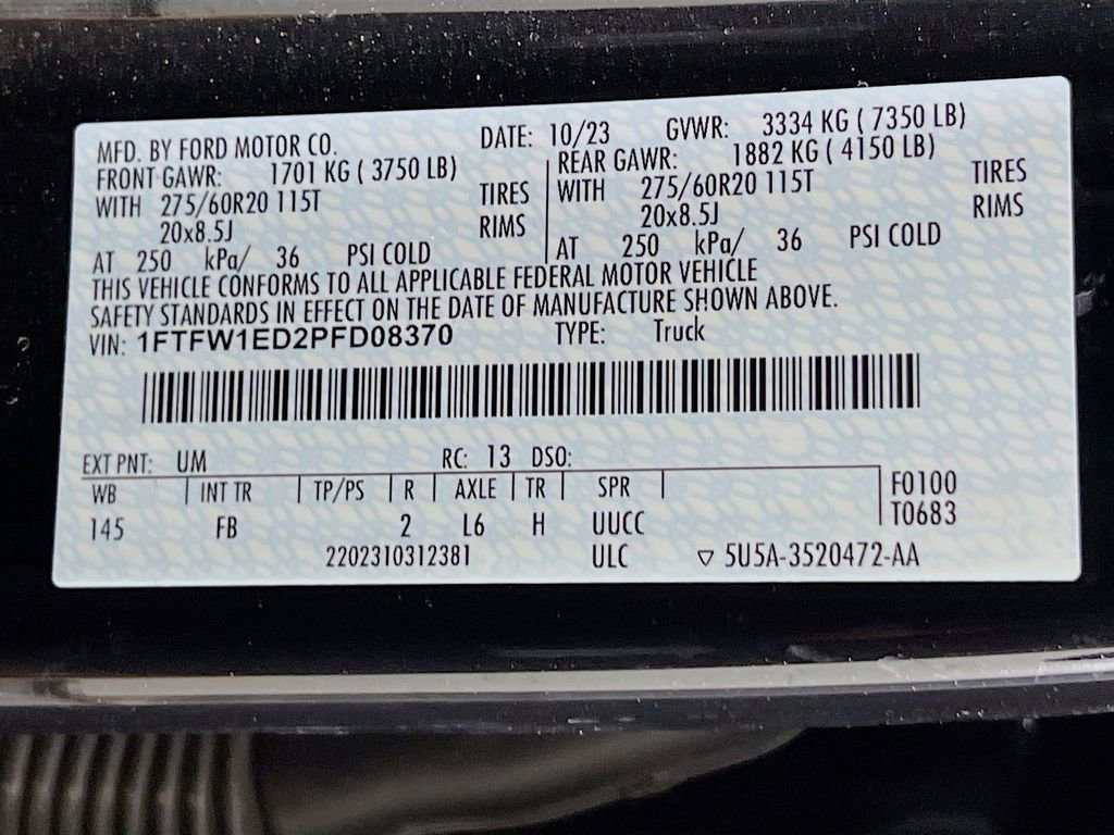 Certified 2023 Ford F150 XLT w/ Equipment Group 302A High AWD/4WD image 36