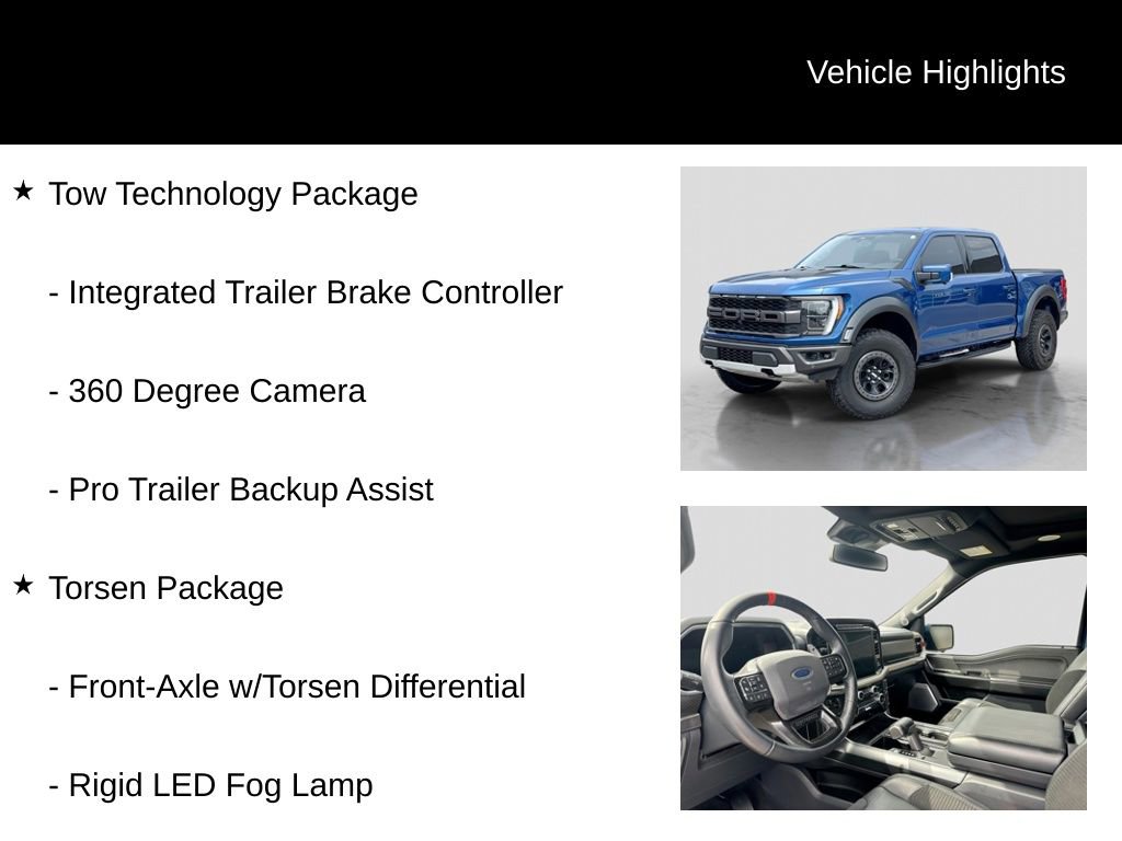 Certified 2022 Ford F150 Raptor w/ Equipment Group 801A High AWD/4WD image 6
