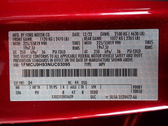 Certified 2022 Ford Escape SEL w/ SEL Stealth AWD Package image 22