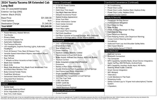 Used 2024 Toyota Tacoma SR RWD image 3