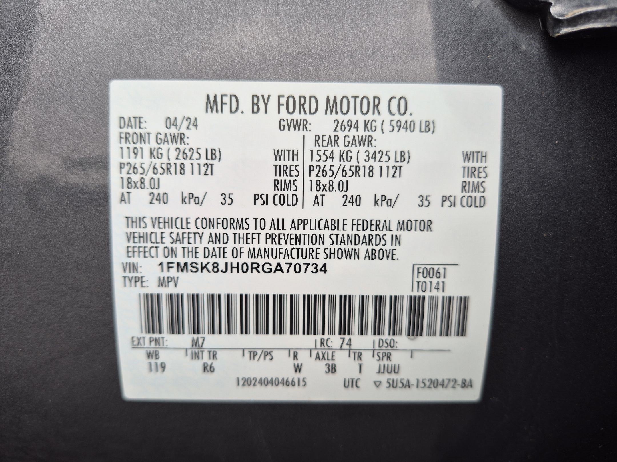 Certified 2024 Ford Explorer Timberline AWD/4WD image 37
