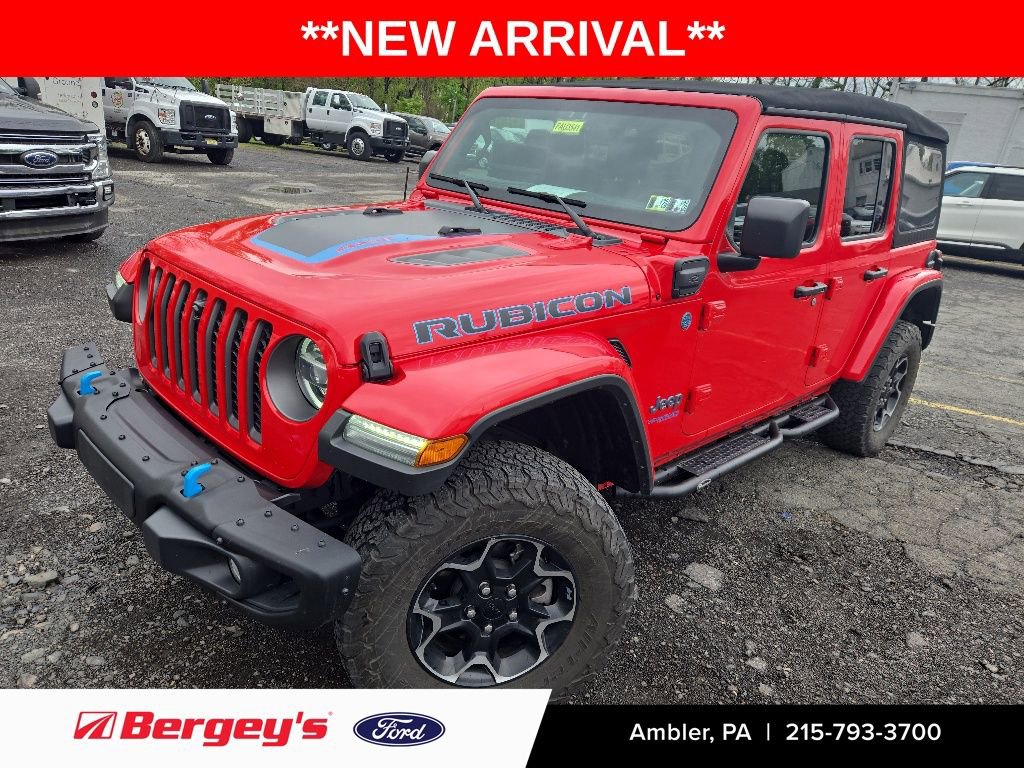 Used 2021 Jeep Wrangler Unlimited Rubicon 4xe w/ Steel Bumper Group AWD/4WD image 1