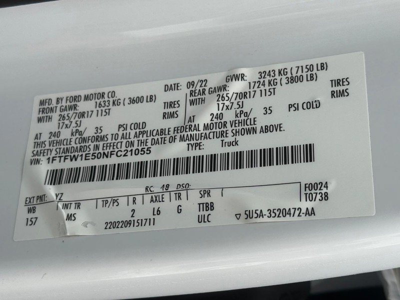 Certified 2022 Ford F150 XLT w/ Equipment Group 301A Mid image 27