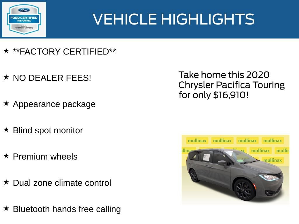 Used 2020 Chrysler Pacifica Touring w/ S Appearance Package FWD image 12