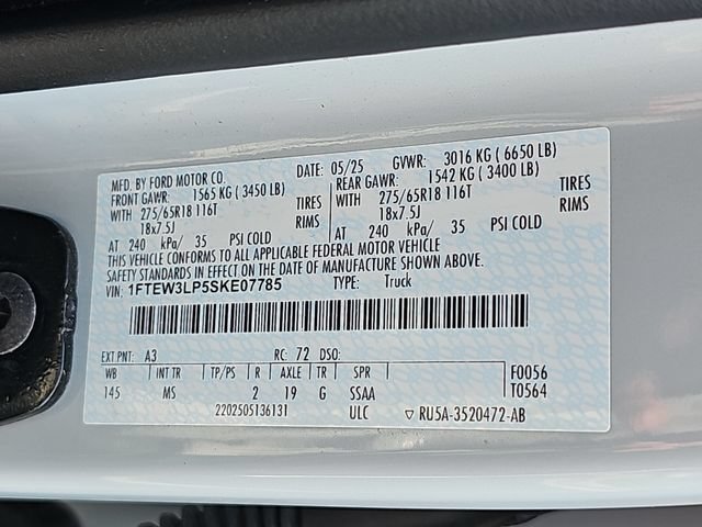 Certified 2025 Ford F150 XLT w/ Equipment Group 301A Standard AWD/4WD image 34