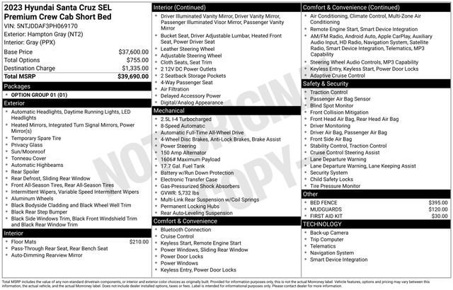 Used 2023 Hyundai Santa Cruz SEL Premium AWD/4WD image 9