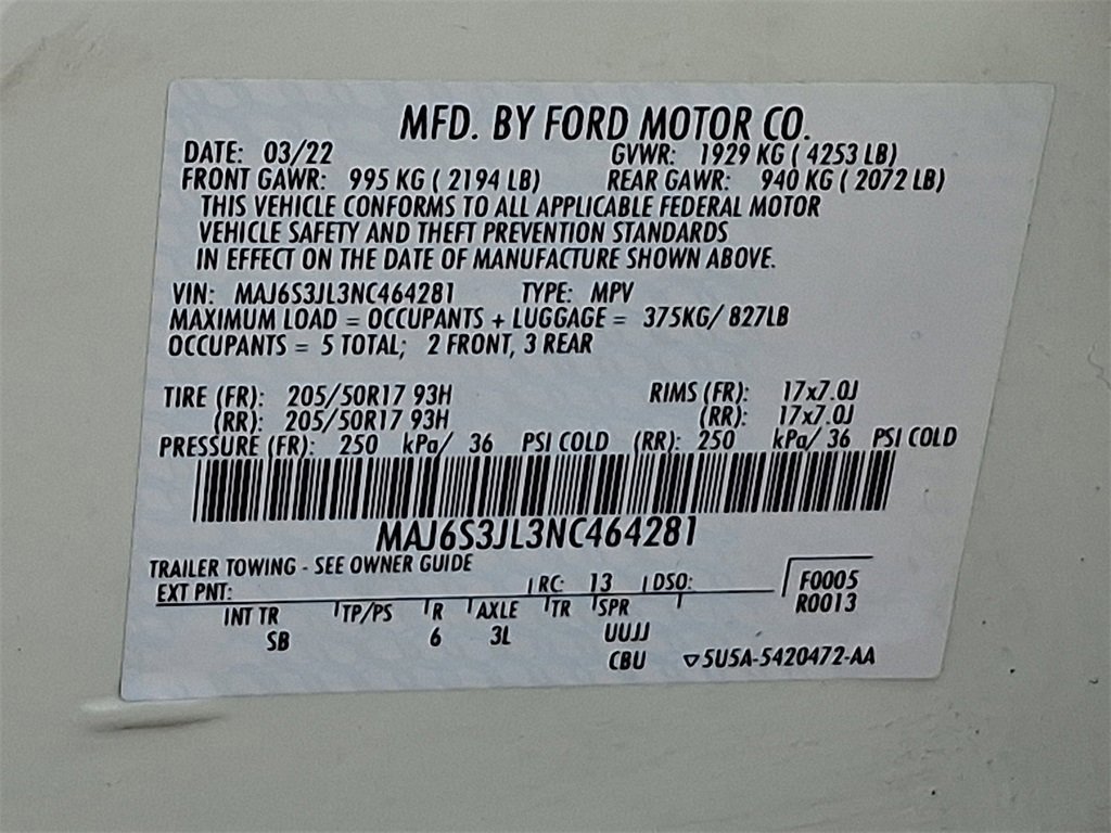 Certified 2022 Ford EcoSport SES w/ Interior Protection Package image 29