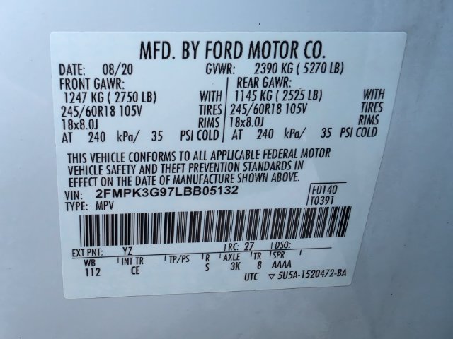 Certified 2020 Ford Edge SE FWD image 29