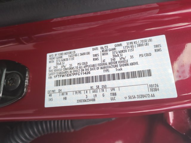 Certified 2023 Ford F150 Lariat w/ Equipment Group 502A High AWD/4WD image 37