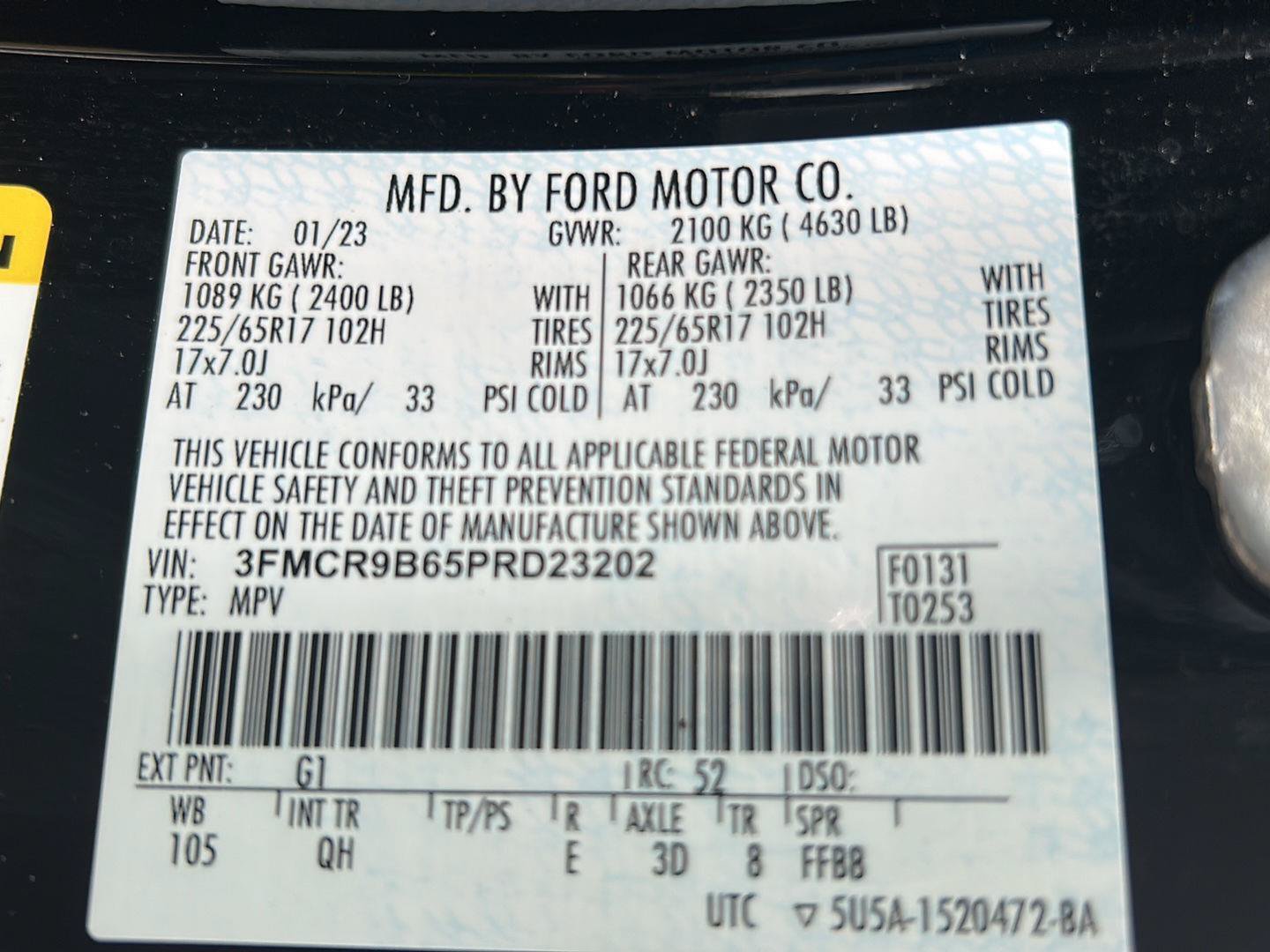 Certified 2023 Ford Bronco Sport Big Bend w/ Convenience Package AWD/4WD image 37