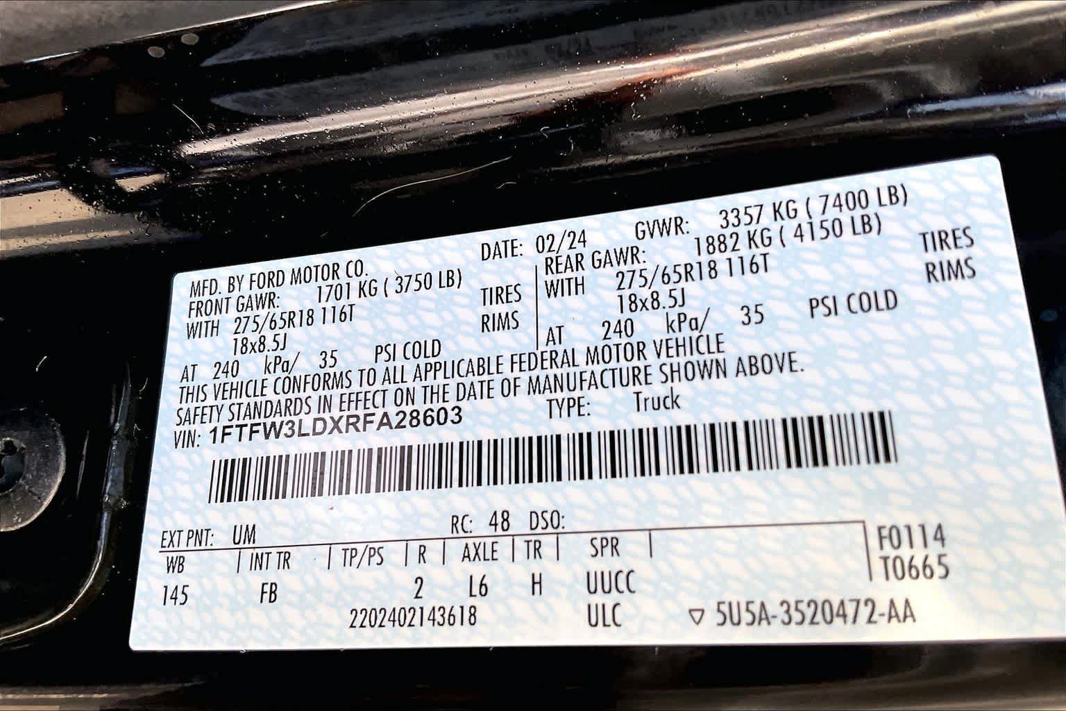 Certified 2024 Ford F150 XLT w/ Equipment Group 302A MID AWD/4WD image 33