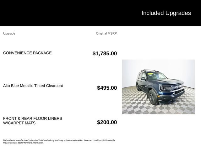 Certified 2023 Ford Bronco Sport Big Bend w/ Convenience Package AWD/4WD image 6