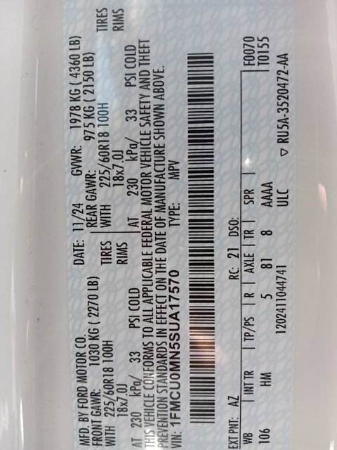 Certified 2025 Ford Escape ST-Line w/ Tech Pack #1 FWD image 35
