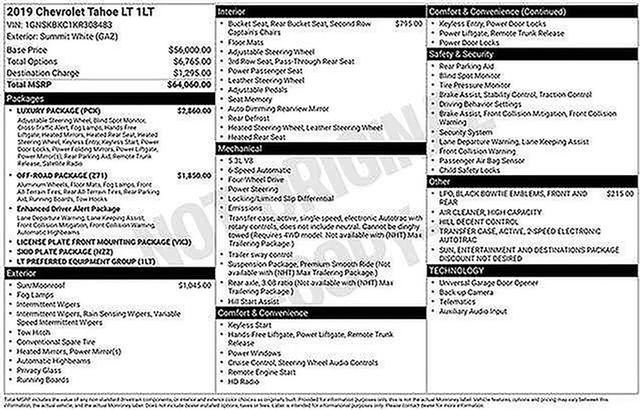 Used 2019 Chevrolet Tahoe LT w/ Luxury Package image 39