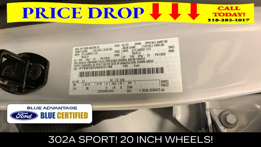 Certified 2022 Ford F150 XLT w/ Equipment Group 302A High AWD/4WD image 48