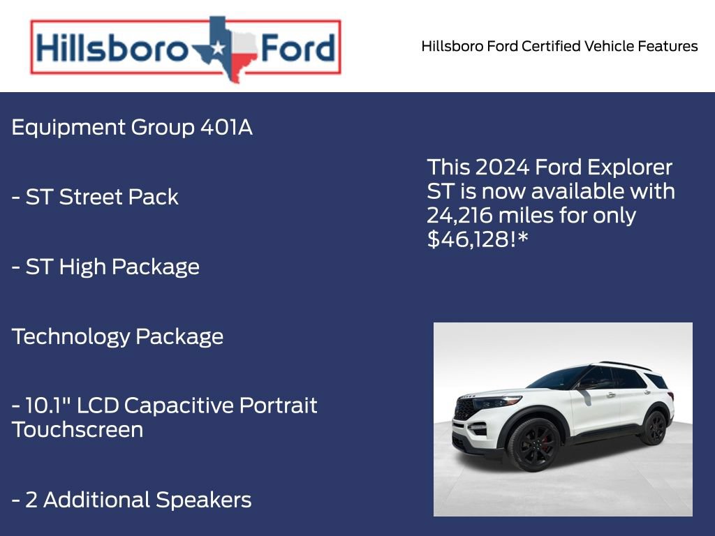 Certified 2024 Ford Explorer ST w/ Equipment Group 401A AWD/4WD image 5