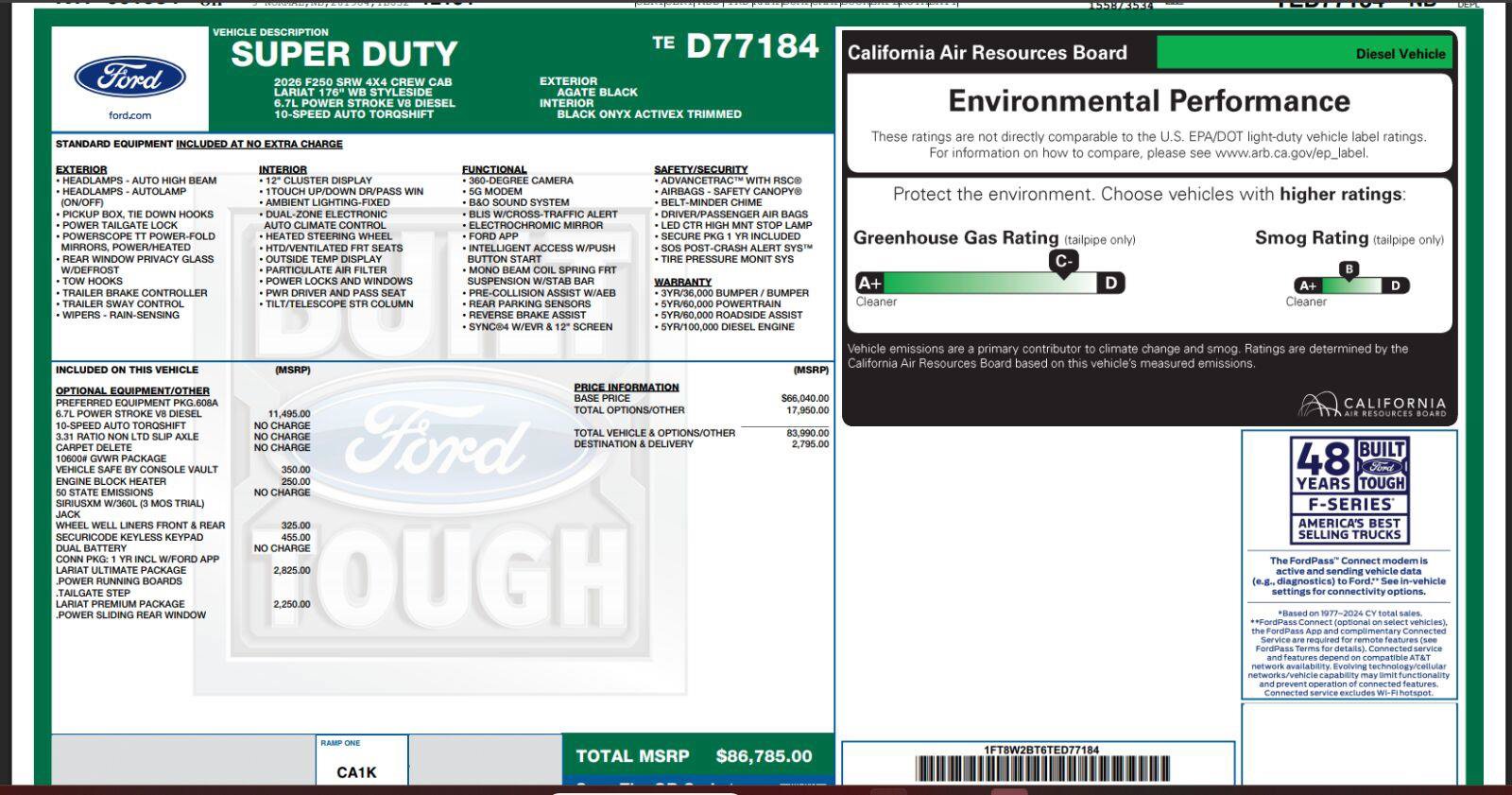 Certified 2026 Ford F250 Lariat w/ Lariat Ultimate Package AWD/4WD image 4
