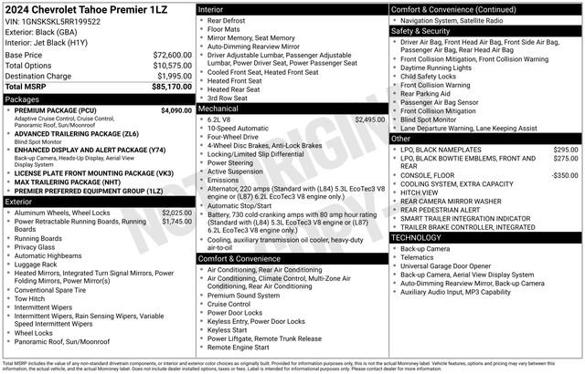 Used 2024 Chevrolet Tahoe Premier w/ Premium Package AWD/4WD image 39