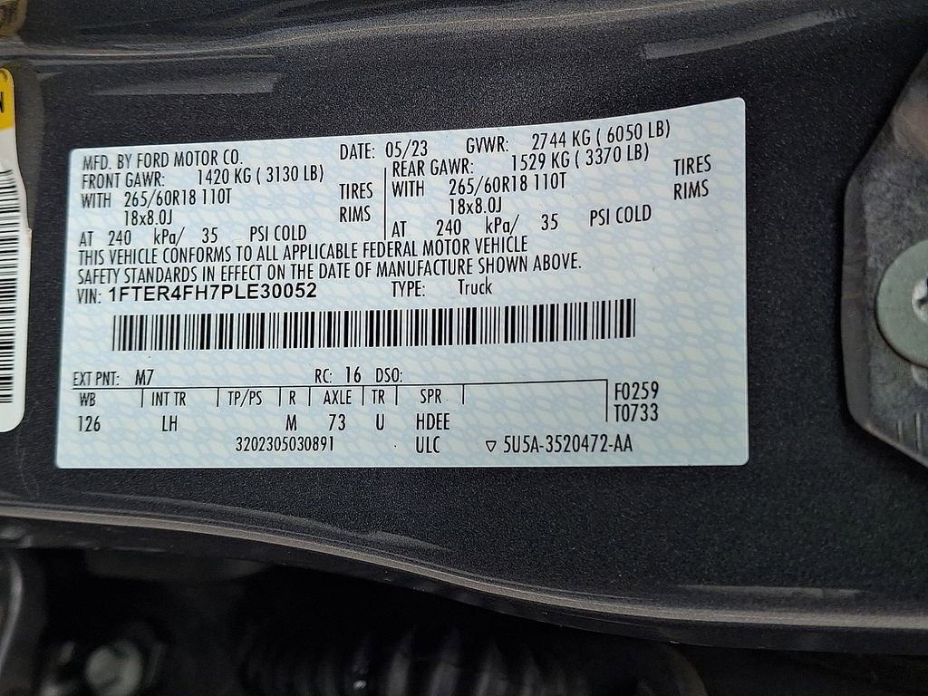 Certified 2023 Ford Ranger XLT w/ Equipment Group 301A Mid AWD/4WD image 27