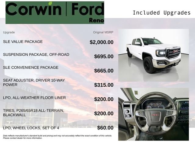 Used 2017 GMC Sierra 1500 SLE w/ SLE Value Package AWD/4WD image 3