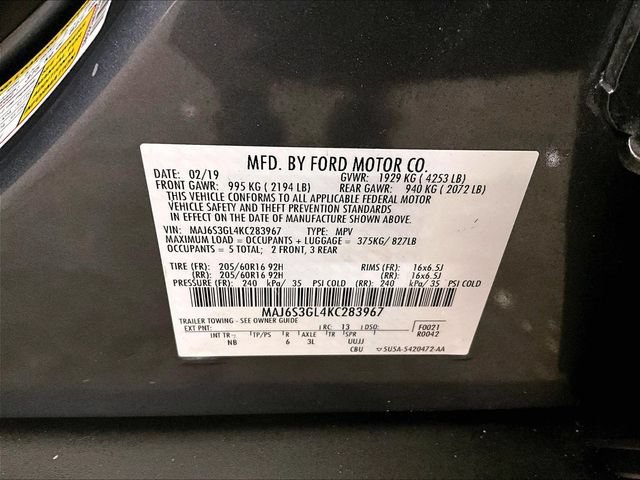 Certified 2019 Ford EcoSport SE w/ SE Convenience Package AWD/4WD image 32