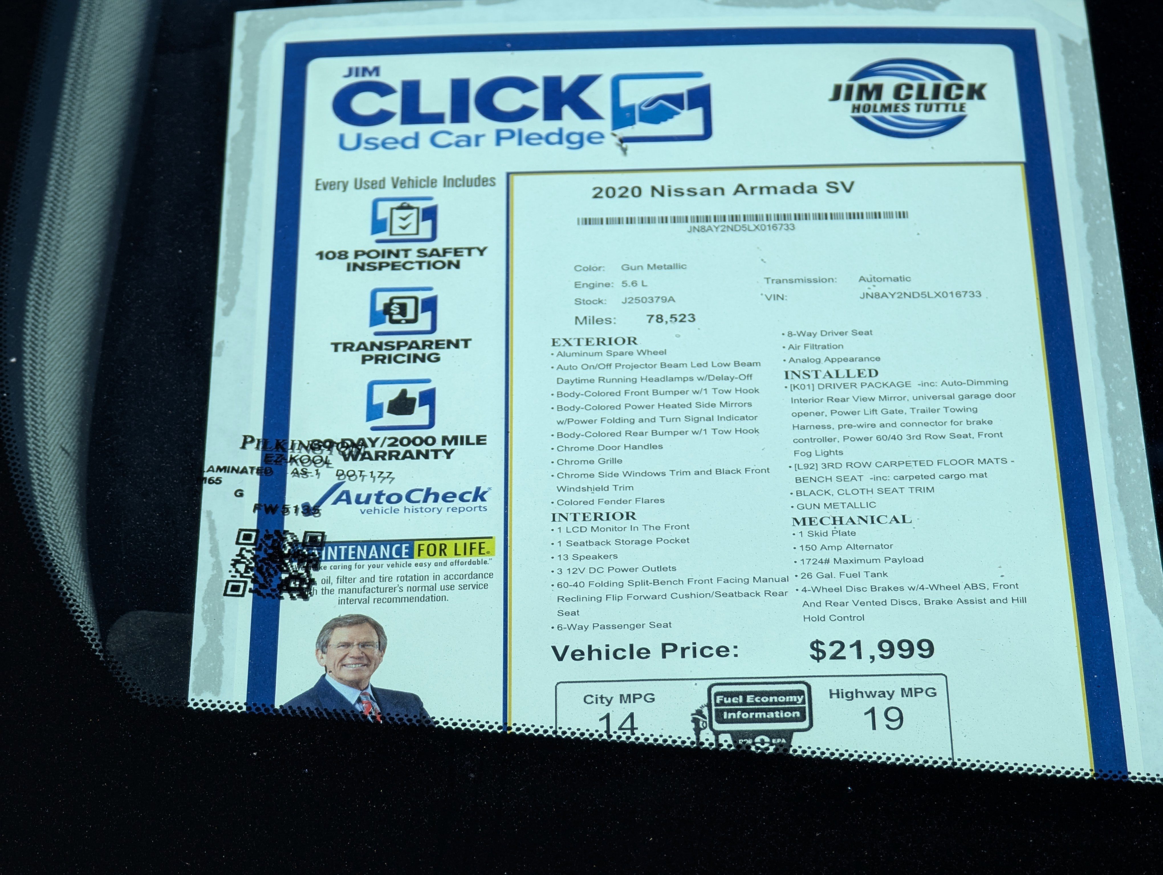 Used 2020 Nissan Armada SV w/ Driver Package image 14