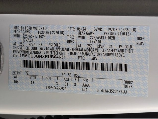 Certified 2024 Ford Escape Active w/ Cold Weather Package FWD image 24
