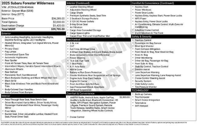 Used 2025 Subaru Forester Wilderness image 30