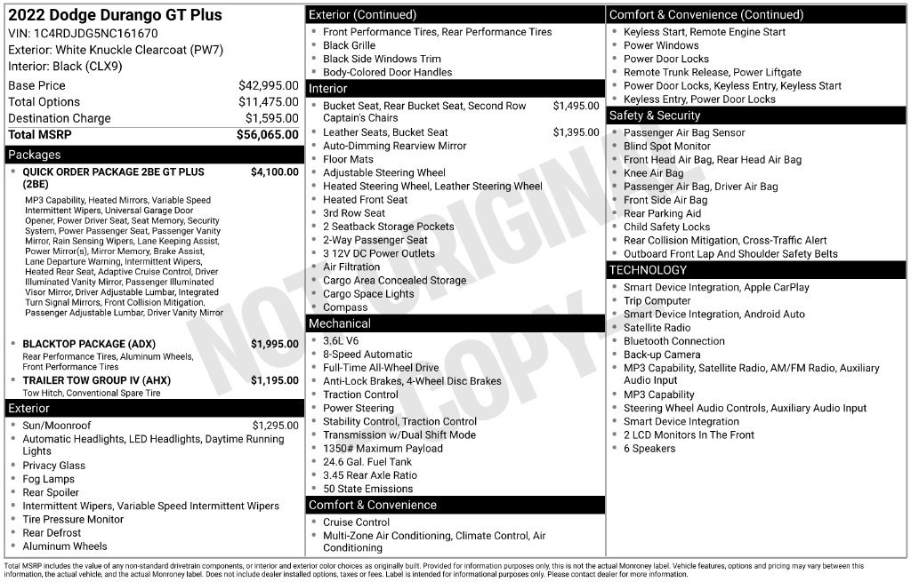 Used 2022 Dodge Durango GT AWD/4WD image 37