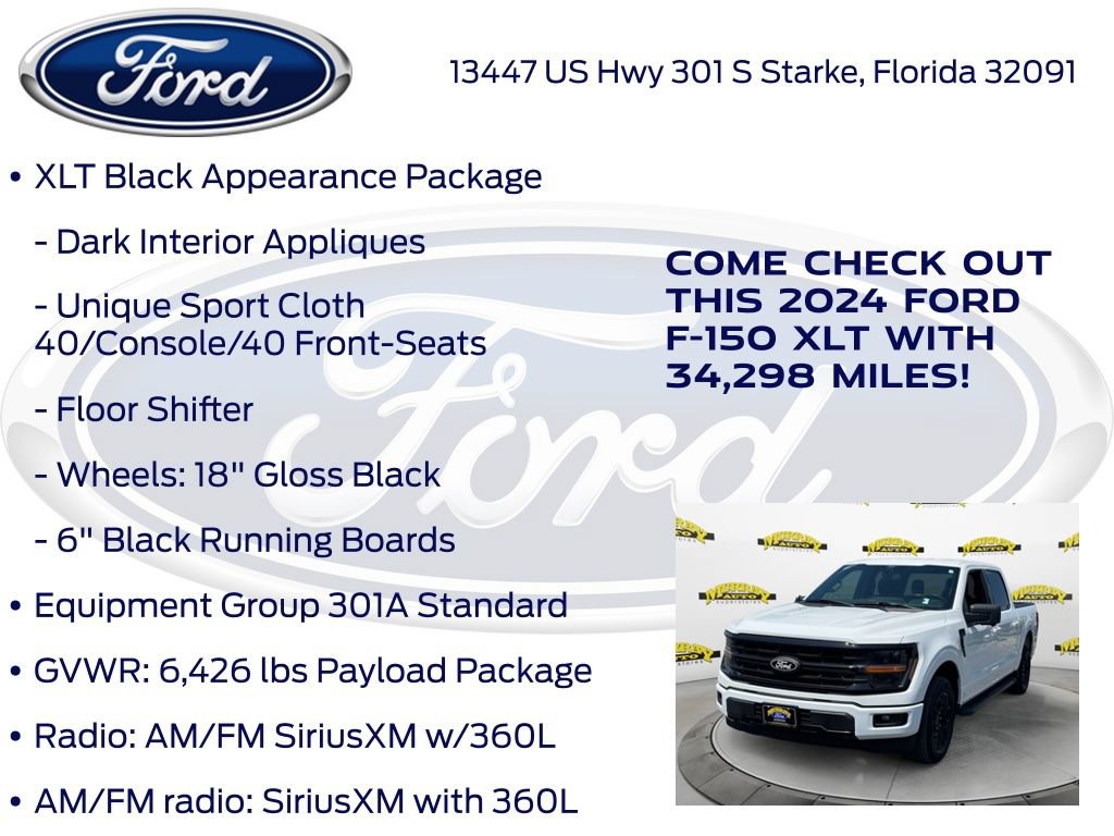Certified 2024 Ford F150 XLT w/ XLT Black Appearance Package RWD image 22