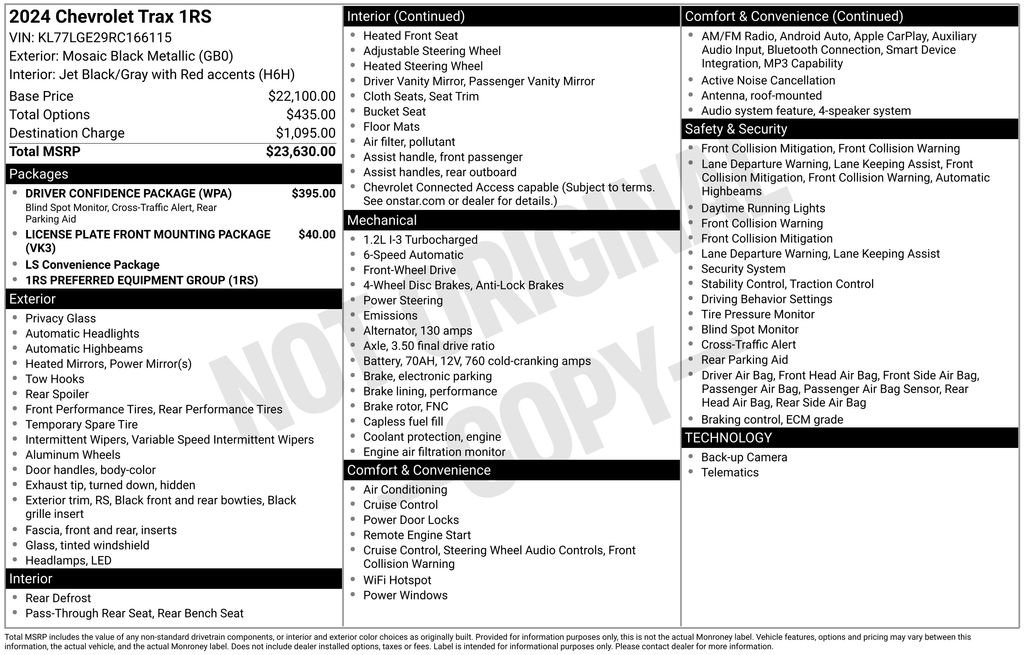 Used 2024 Chevrolet Trax RS w/ Driver Confidence Package FWD image 7