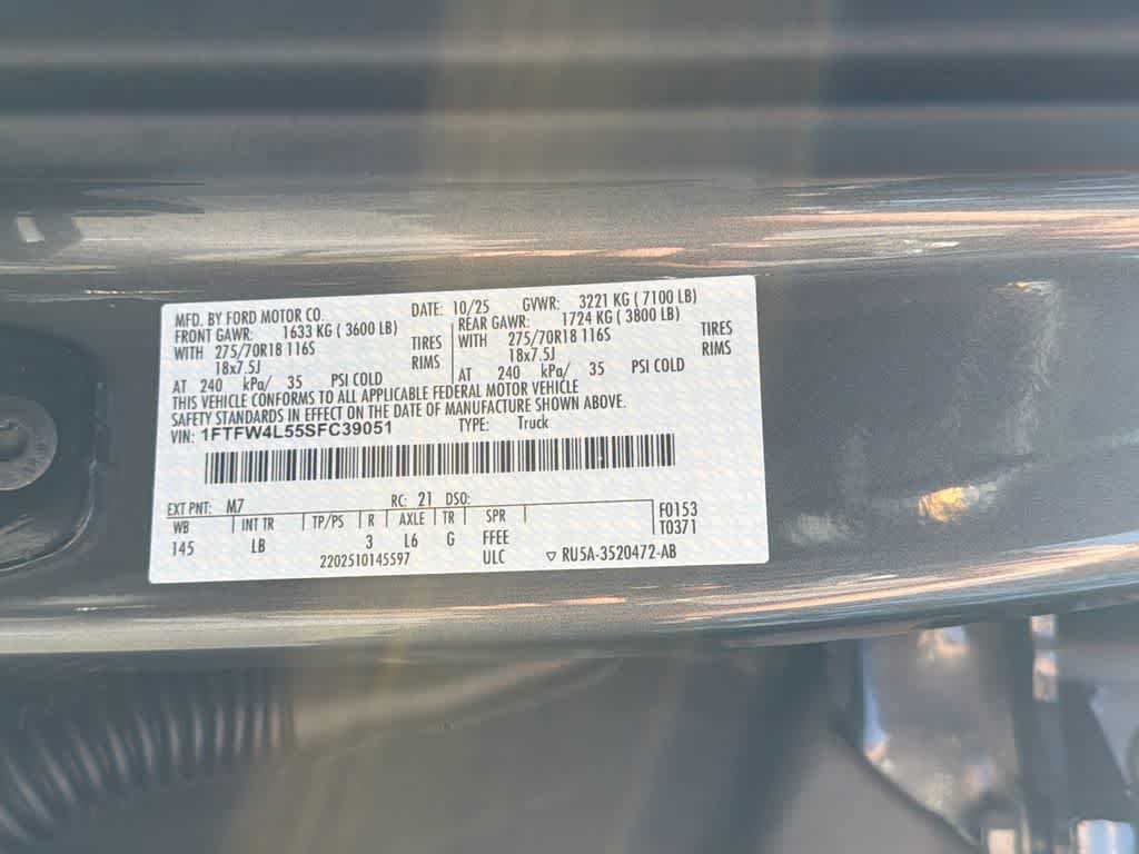 Certified 2025 Ford F150 Tremor w/ Bed Utility Package AWD/4WD image 30