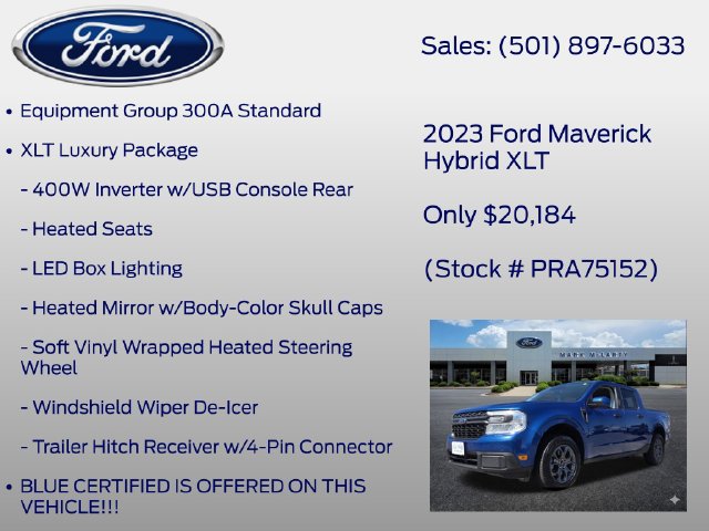 Certified 2023 Ford Maverick XLT w/ XLT Luxury Package FWD image 7