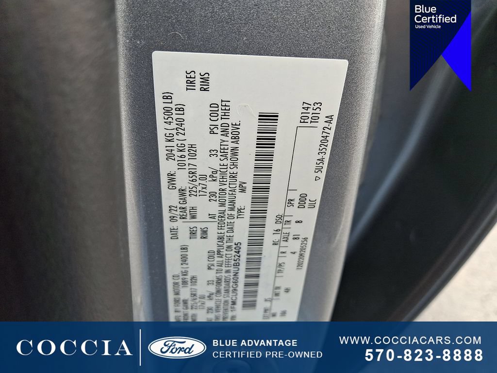 Certified 2022 Ford Escape SE w/ Convenience Package AWD/4WD image 26