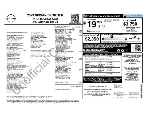 Used 2023 Nissan Frontier PRO-4X w/ Pro-4X Premium Package AWD/4WD image 18