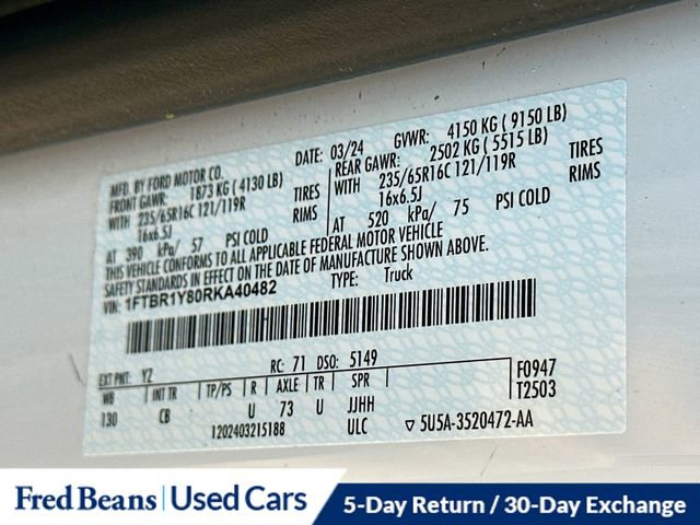 Certified 2024 Ford Transit 250 Low Roof w/ Exterior Upgrade Package image 30