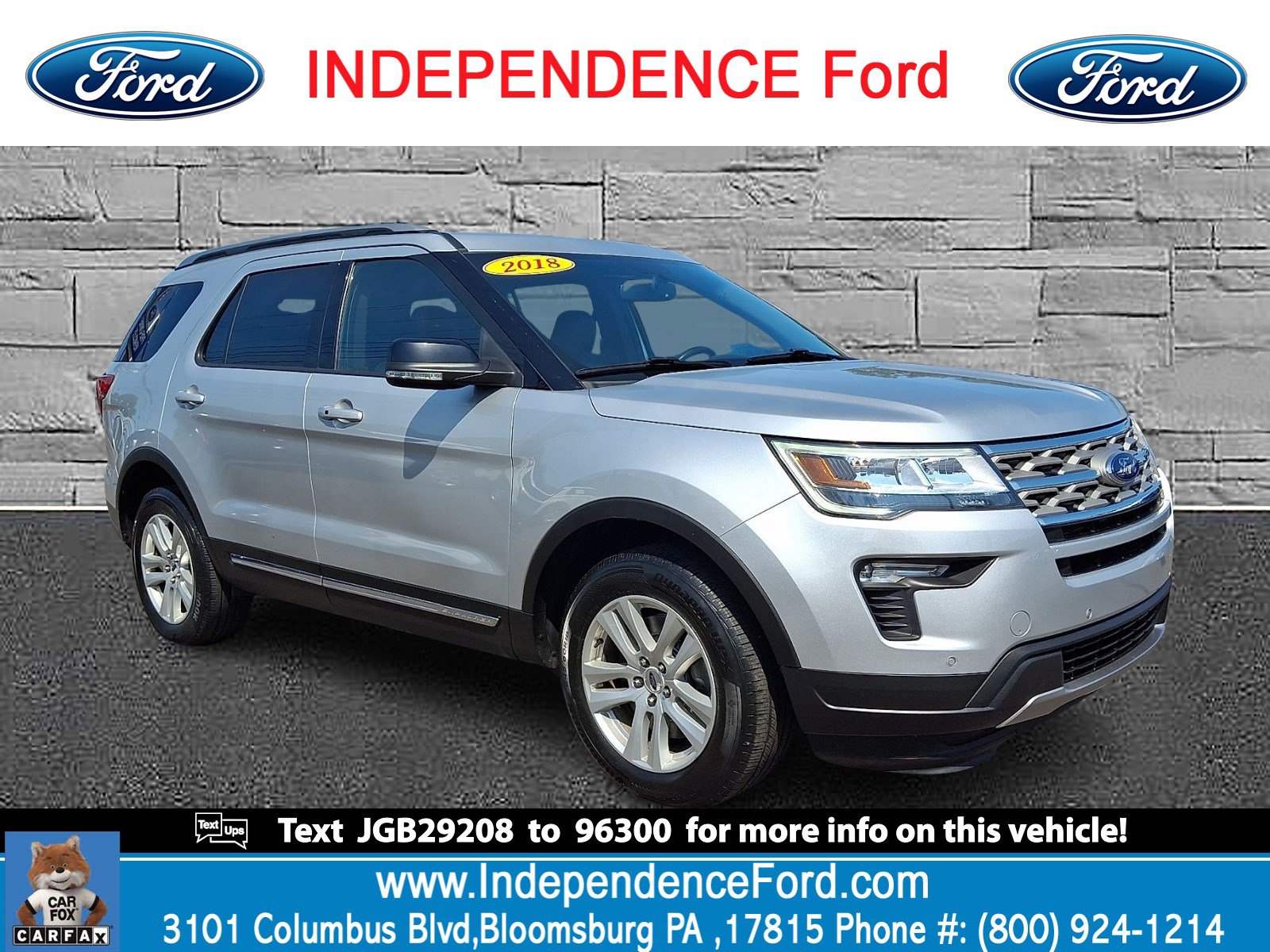 Certified 2018 Ford Explorer XLT w/ Equipment Group 202A AWD/4WD image 1