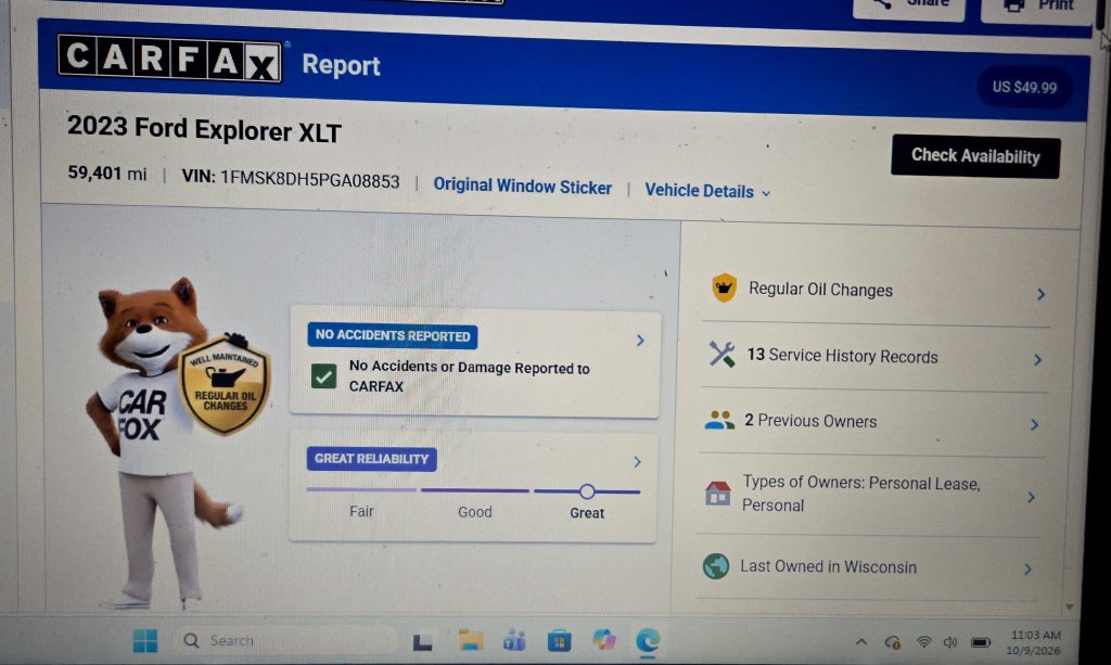 Certified 2023 Ford Explorer XLT w/ Equipment Group 202A AWD/4WD image 16