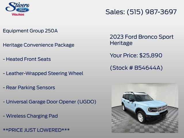Certified 2023 Ford Bronco Sport Heritage w/ Heritage Convenience Package AWD/4WD image 8