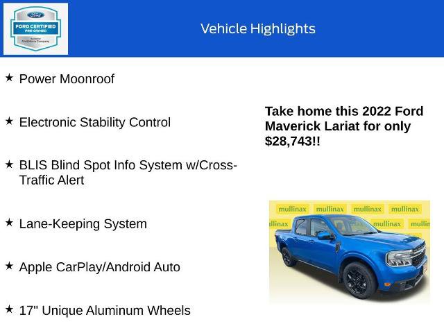 Certified 2022 Ford Maverick Lariat w/ Equipment Group 500A Standard AWD/4WD image 19
