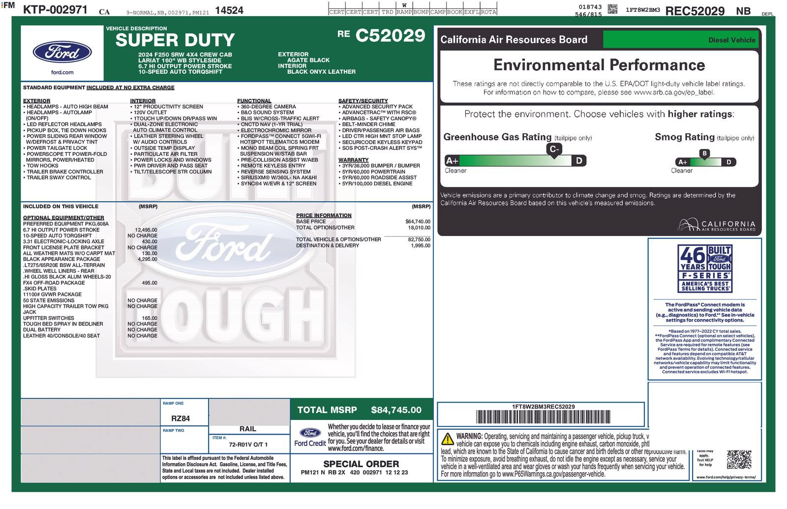 Certified 2024 Ford F250 Lariat w/ Black Appearance Package AWD/4WD image 30