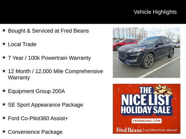 Certified 2022 Ford Escape SE w/ SE Sport Appearance Package video 3