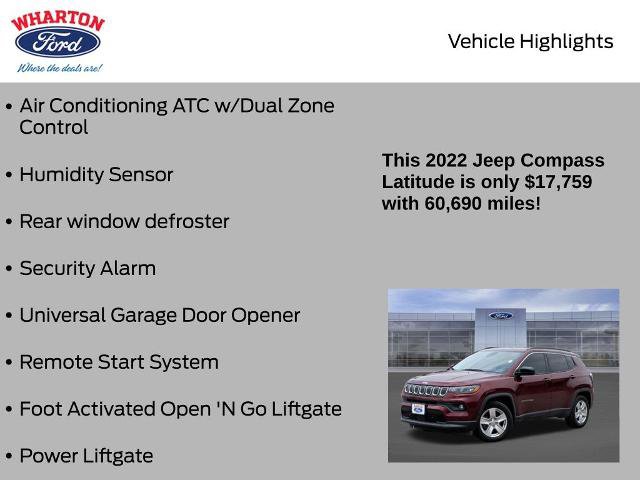 Used 2022 Jeep Compass Latitude w/ Convenience Group FWD image 20